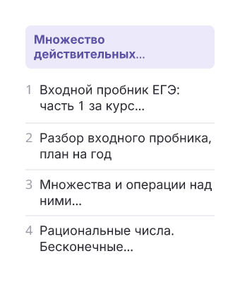 Фрагмент планирования: Алгебра, 10 класс