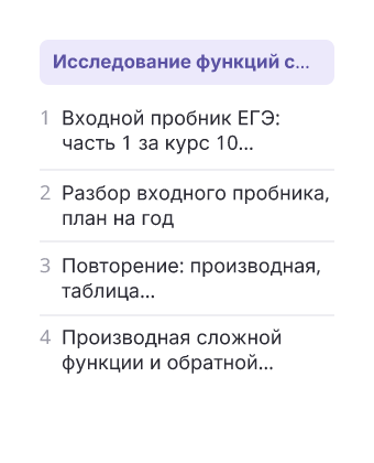 Фрагмент планирования: Алгебра, 11 класс