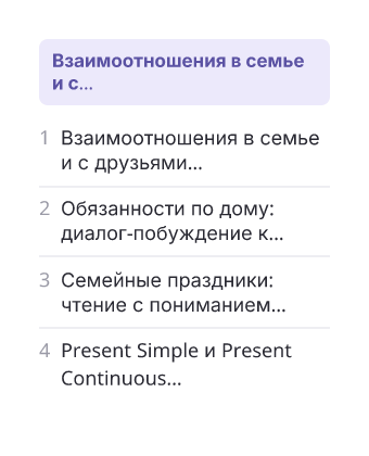 Фрагмент планирования: Английский язык, 7 класс