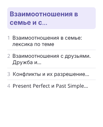 Фрагмент планирования: Английский язык, 8 класс